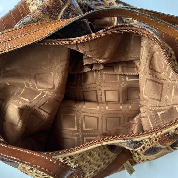 Y2K Croc Embossed Hobo Bag – Studded Brown Vintage - Picture 7 of 8